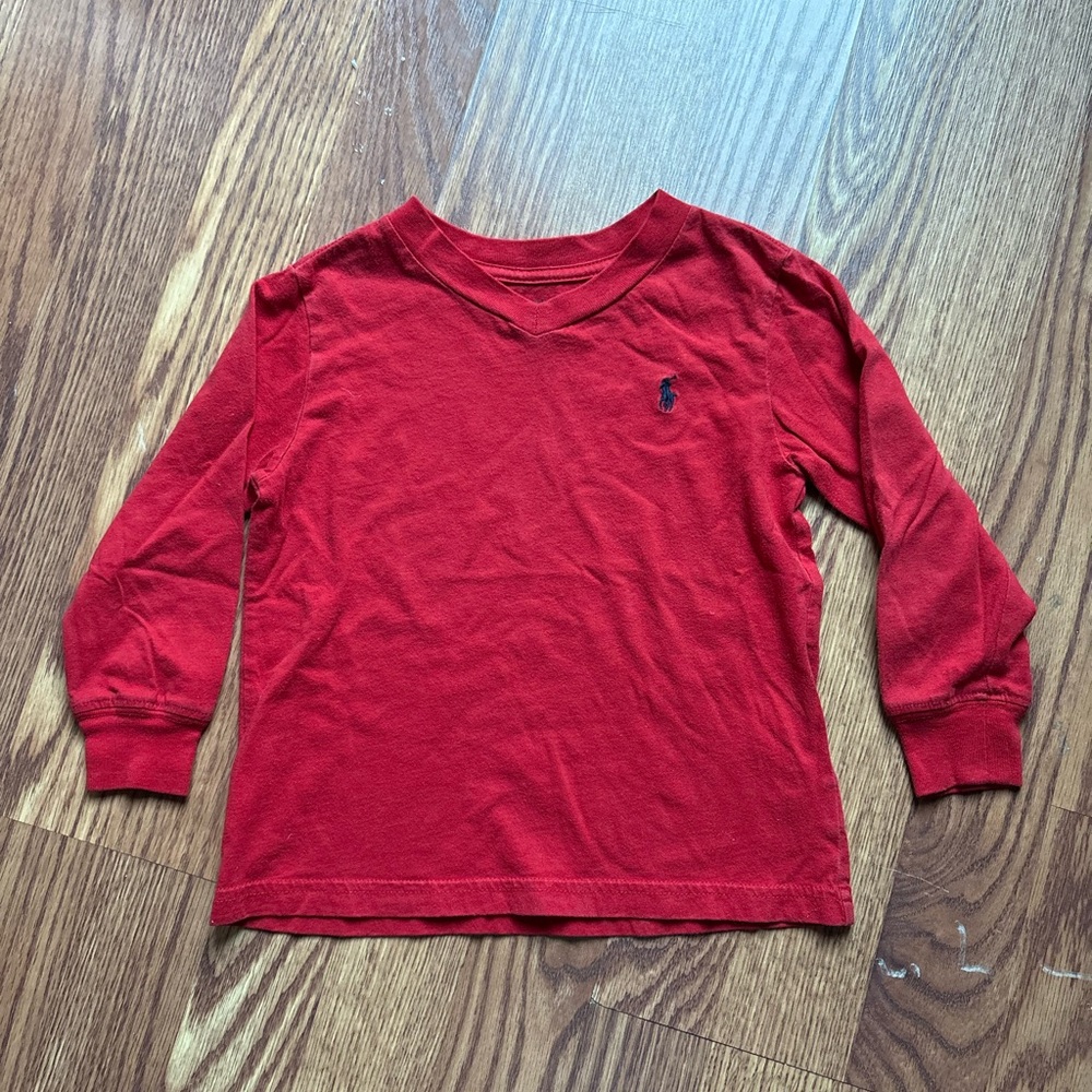 Kids Red Long Sleeve Shirt